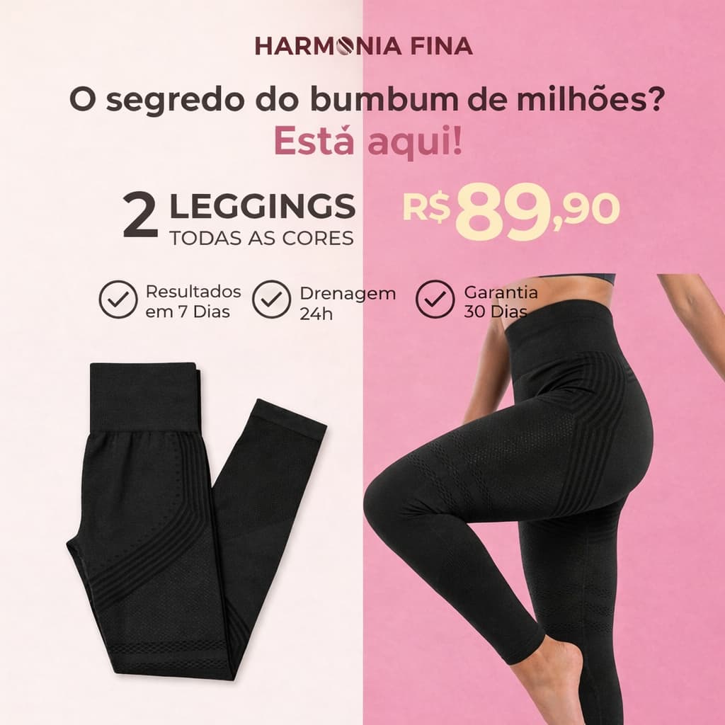 2 Legging Sculpt 3D-Compressão e Efeito Anti-Celulite