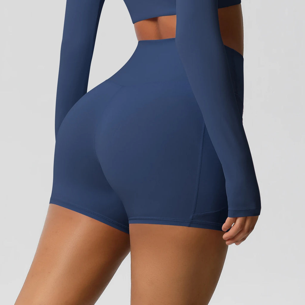 Shorts Fitness Luna Pro com Bolso – Alta Performance e Compressão