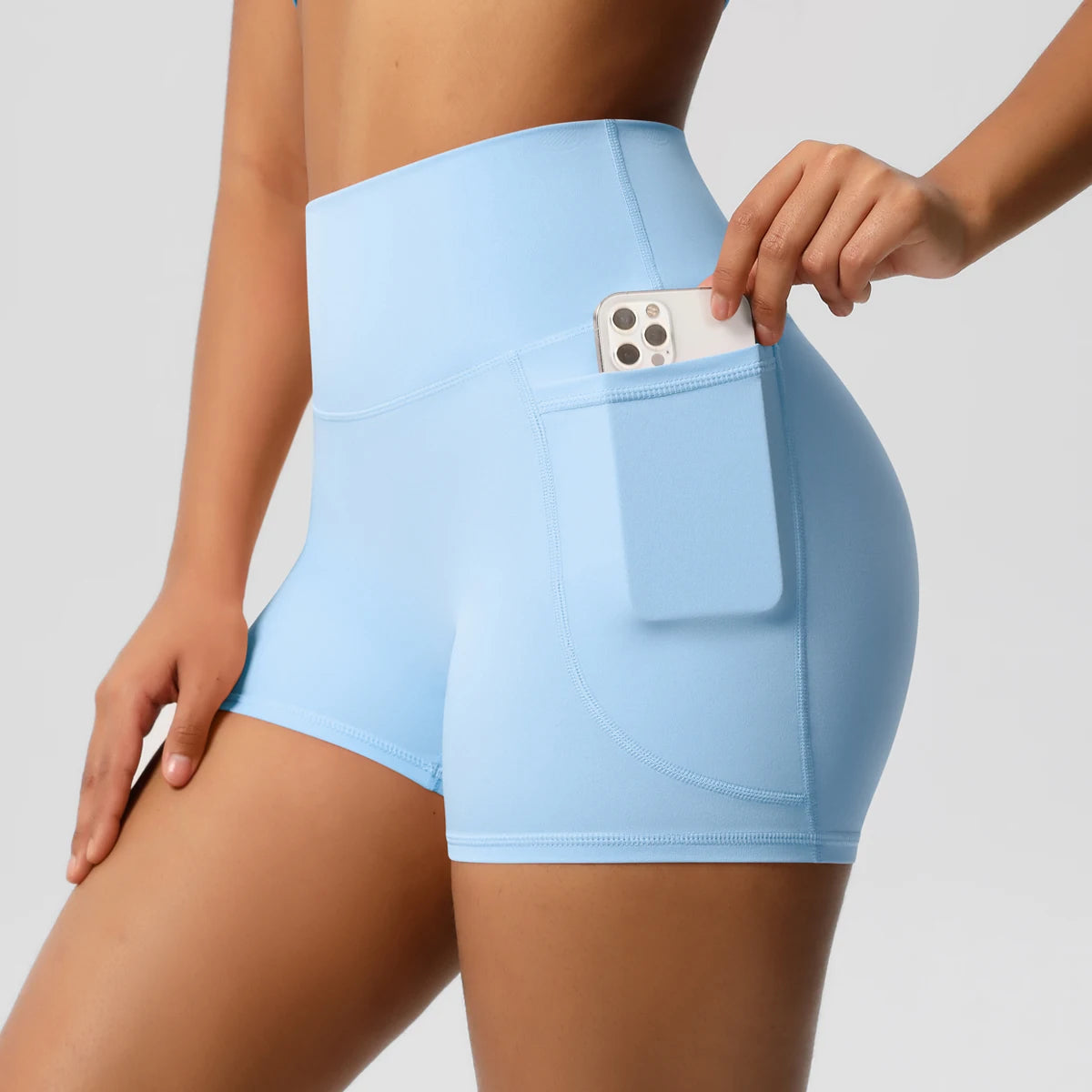 Shorts Fitness Luna Pro com Bolso – Alta Performance e Compressão