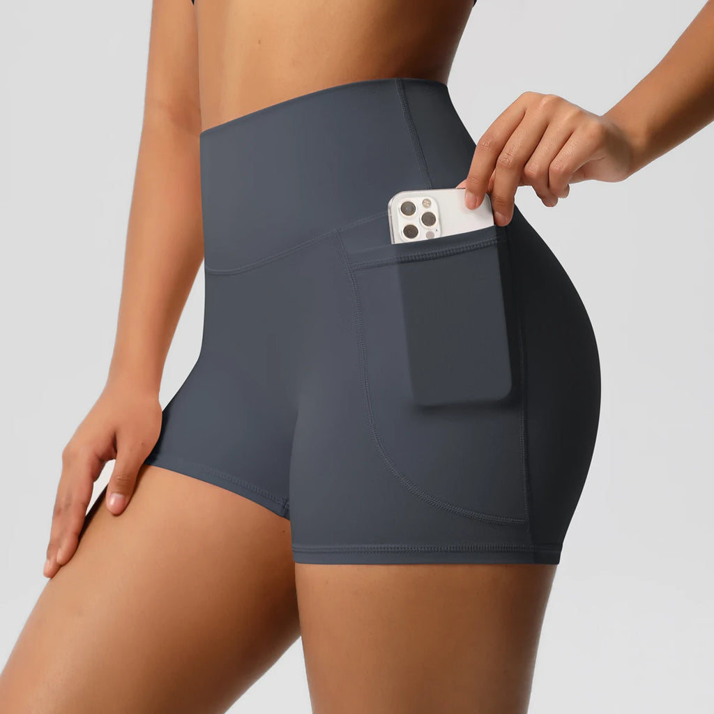 Shorts Fitness Luna Pro com Bolso – Alta Performance e Compressão