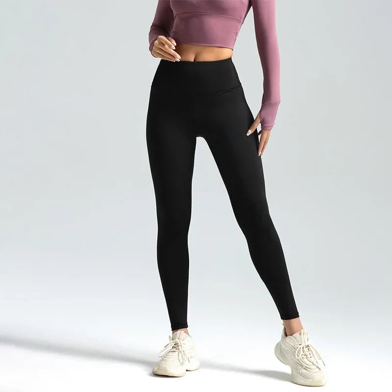 Conjunto Fitness Sculpt Manga Longa – Top Crop e Legging Cintura Alta