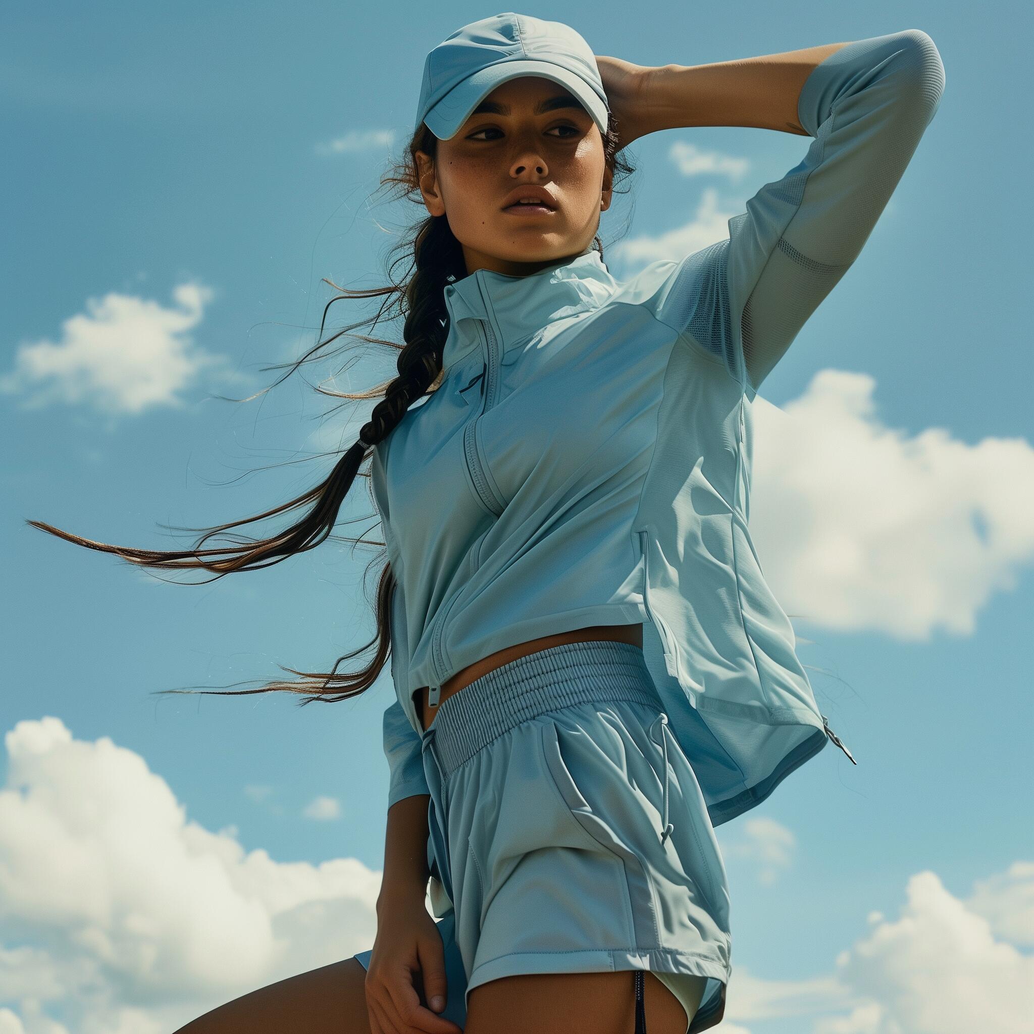 JAQUETA FITNESS AZUL NEBLINA